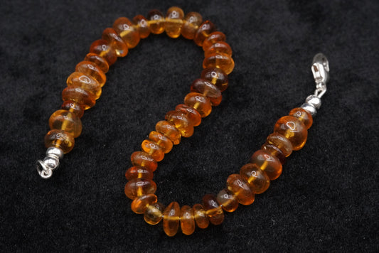 Madeira Citrine Beaded Bracelet- 7.5”