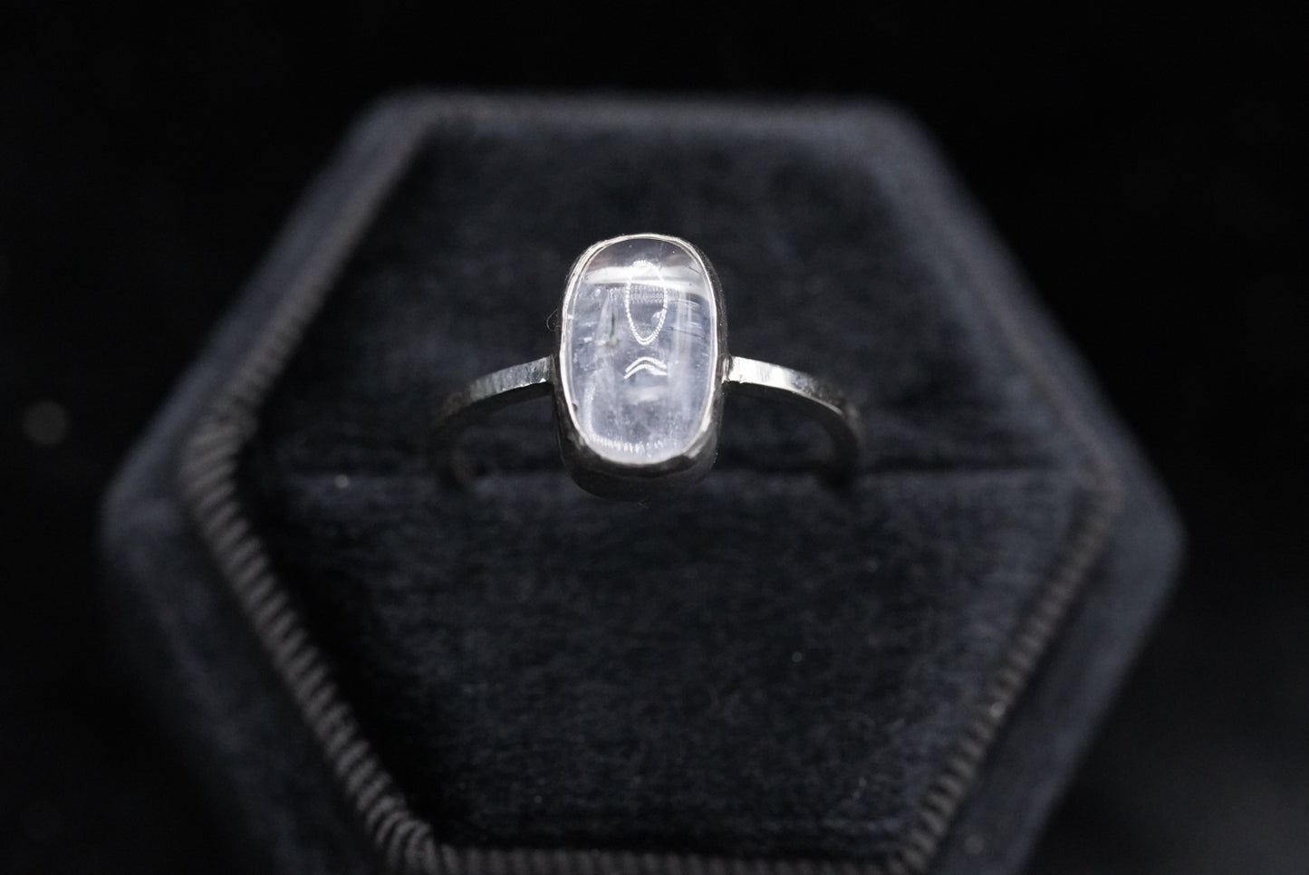 Rectangle Aquamarine Ring- Size 6