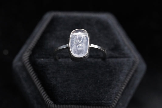 Rectangle Aquamarine Ring- Size 6