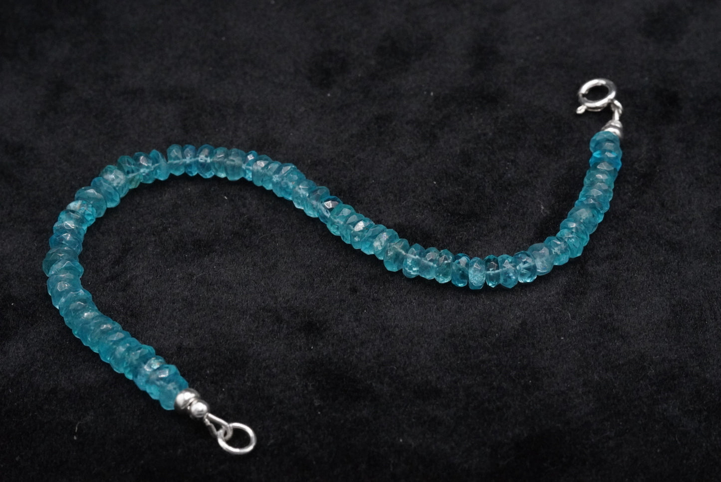 Apatite Beaded Bracelet- 7.75”