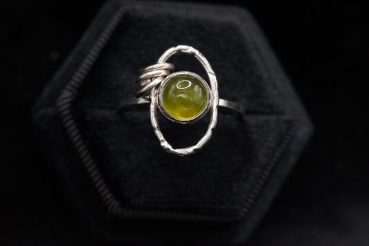 Pierced Eye Ring-Vesuvianite-Size 9
