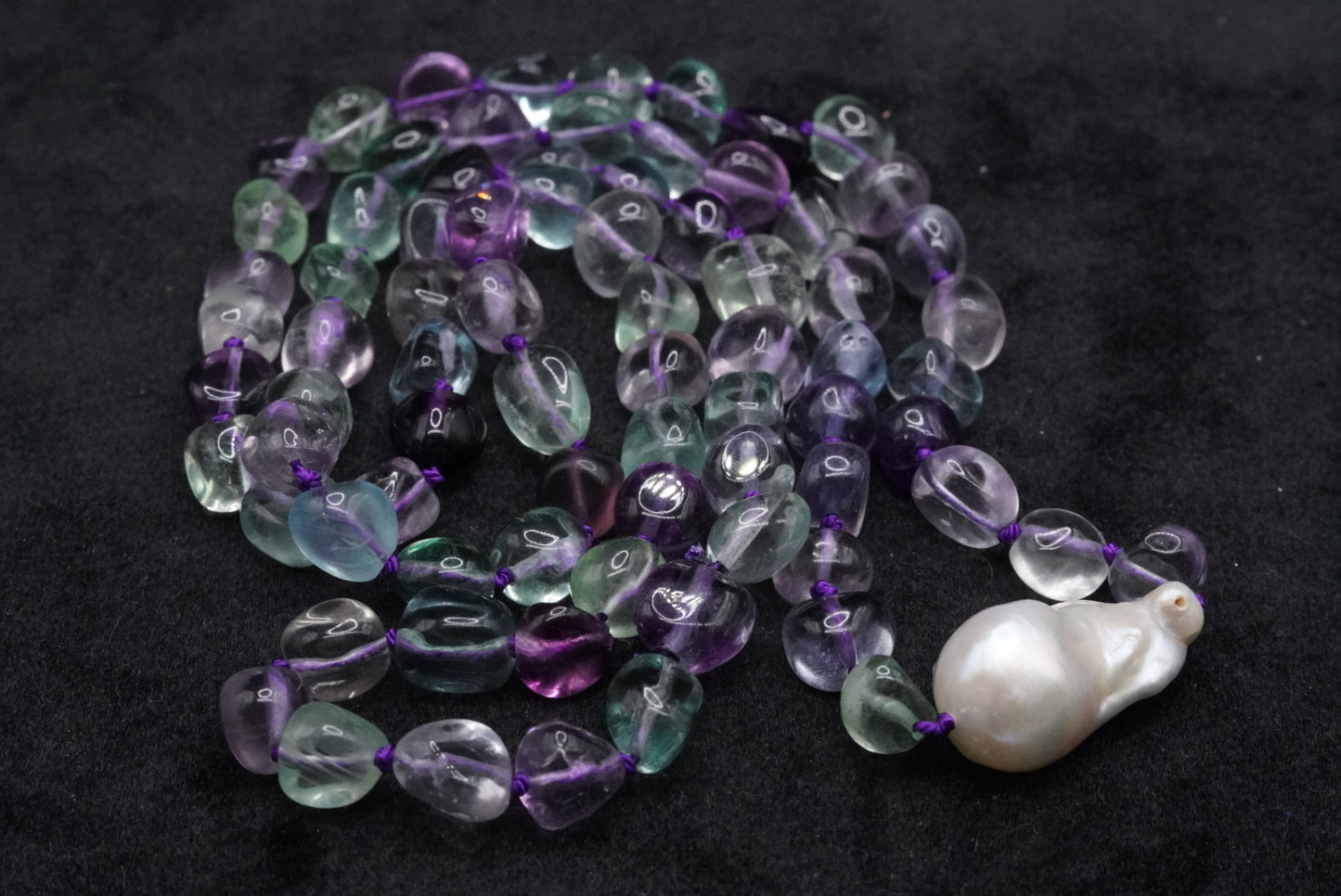 Fluorite Baroque Pearl Necklace