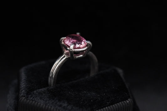 Pink Tourmaline Solitaire- Size 6