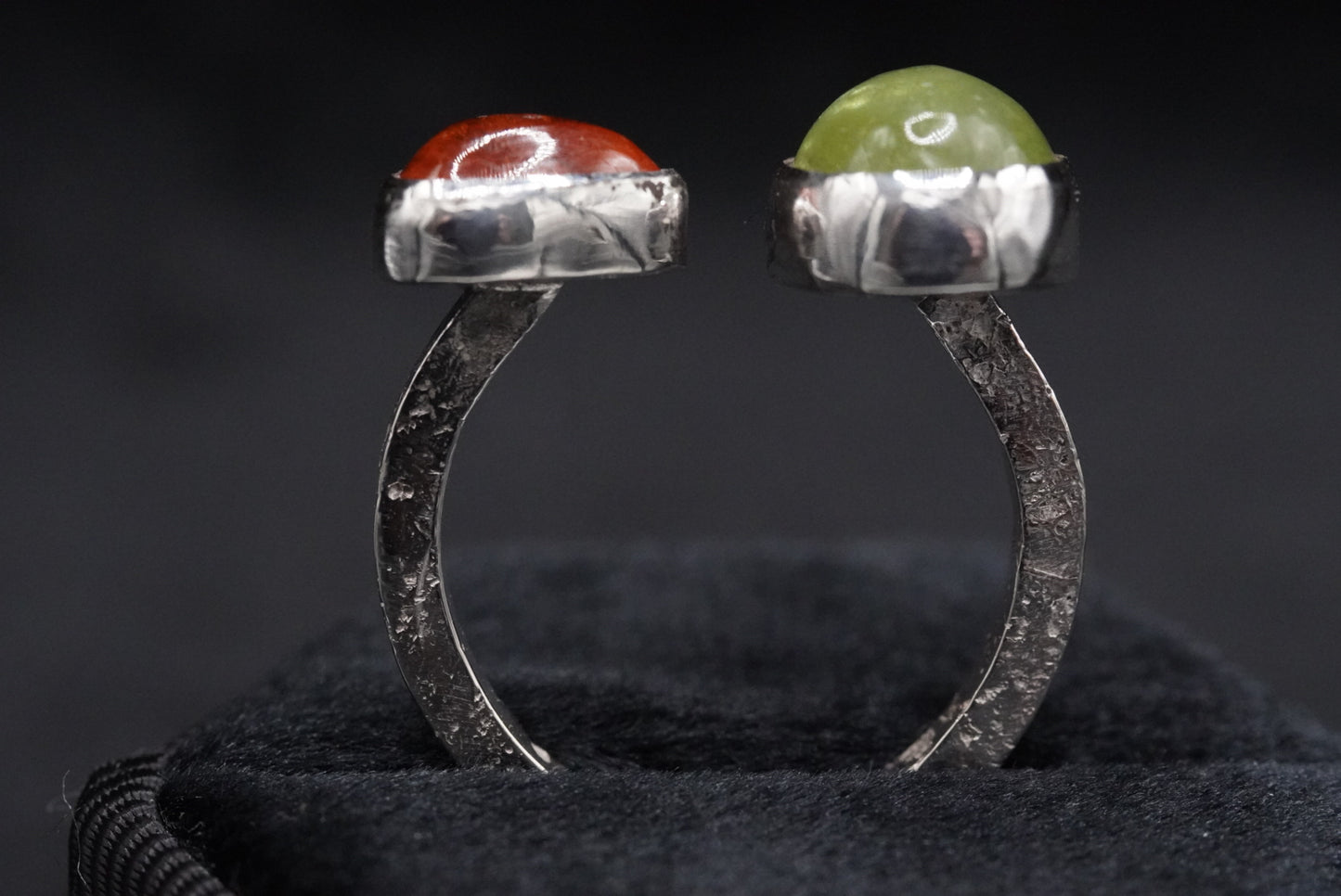 Arbiters Judgement Ring - Peridot & Spessartine Garnet - Size 7
