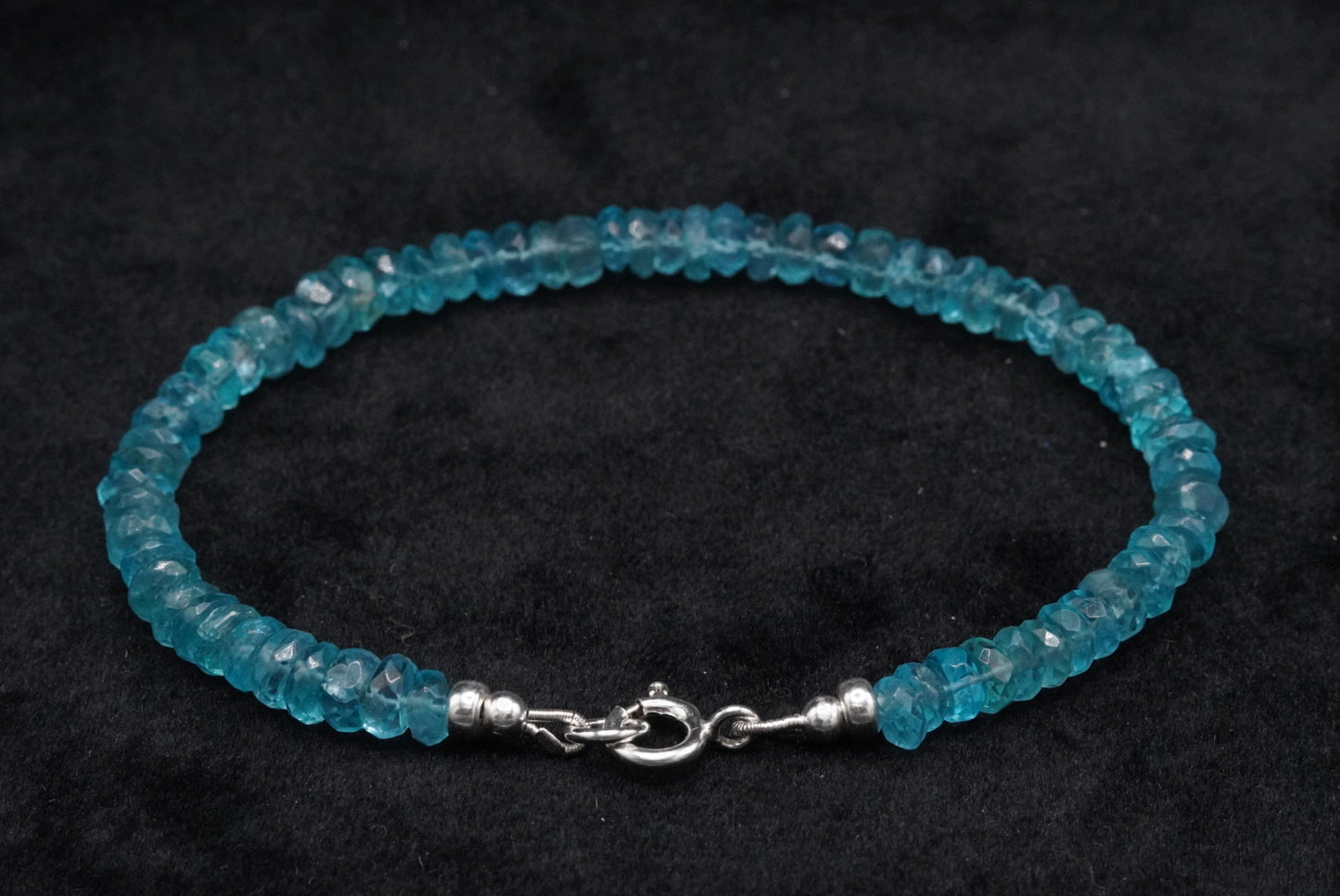 Apatite Beaded Bracelet- 7.75”