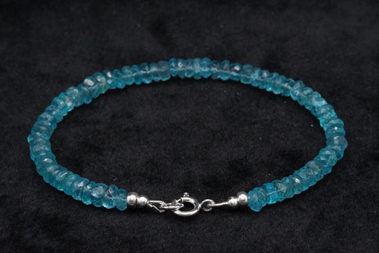 Apatite Beaded Bracelet- 7.75”