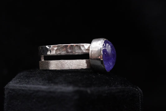Chained Reverberations Ring- Tanzanite - Size 7