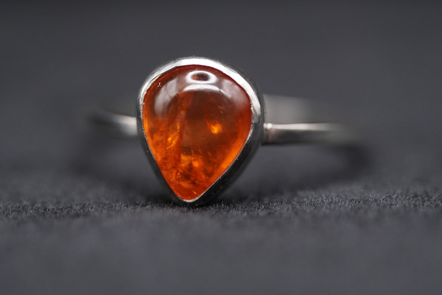 Ember Tear Ring- Spessartine Garnet