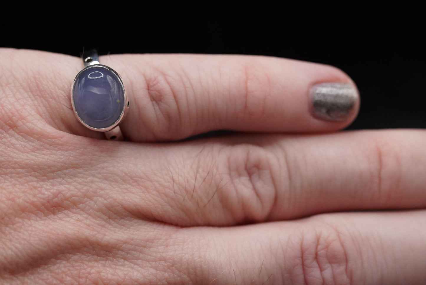 Lavender Chalcedony Ring - Size 6
