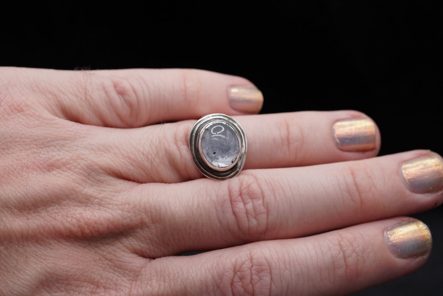 Precipice of Ether-Aquamarine Ring-Size 7