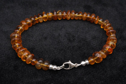 Madeira Citrine Beaded Bracelet- 7.5”