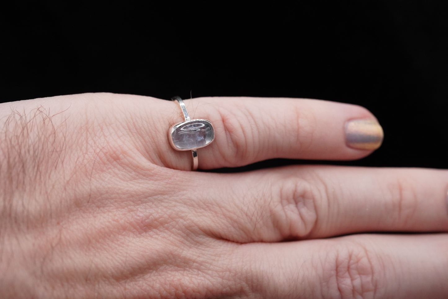 Rectangle Aquamarine Ring- Size 6