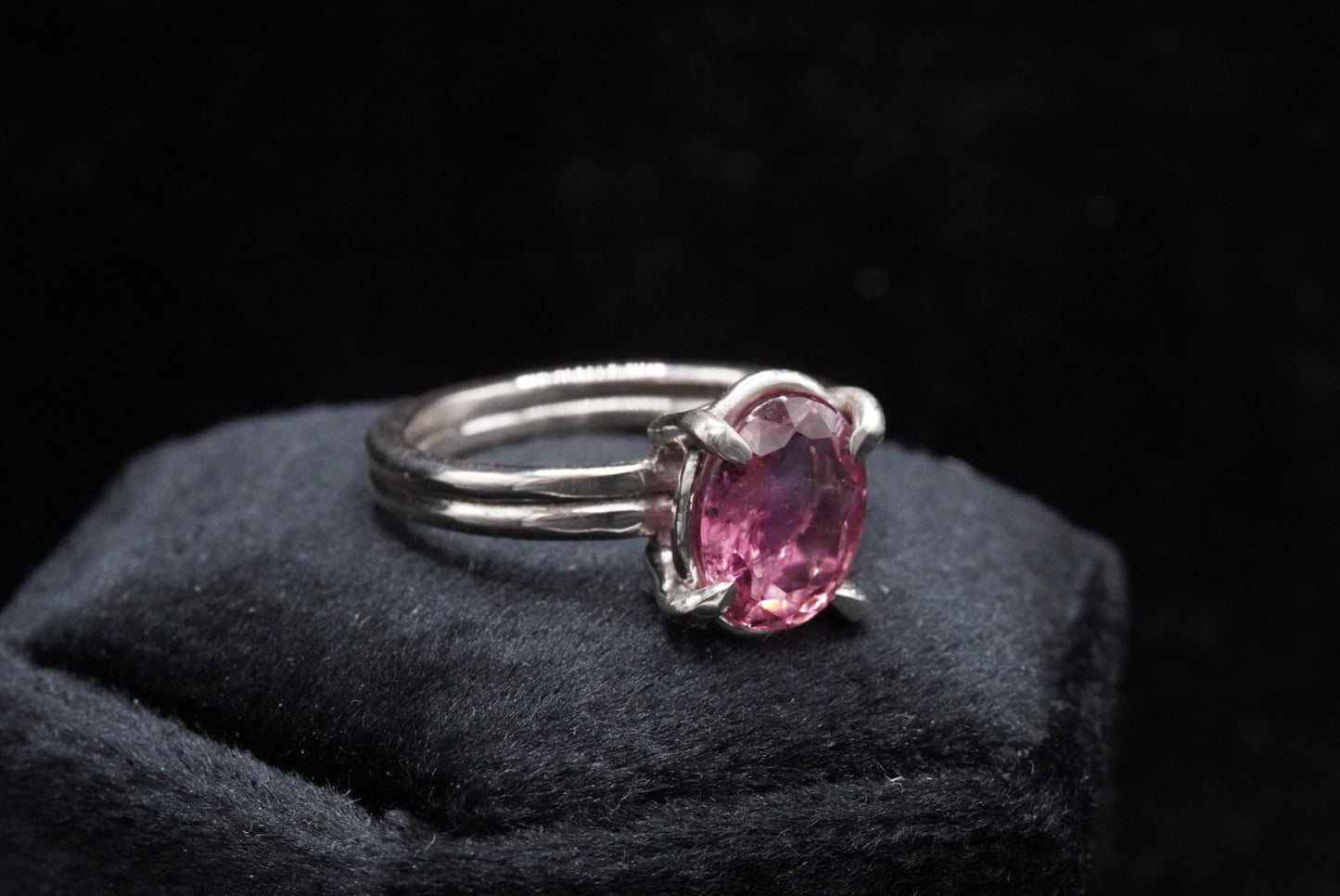 Pink Tourmaline Solitaire- Size 6